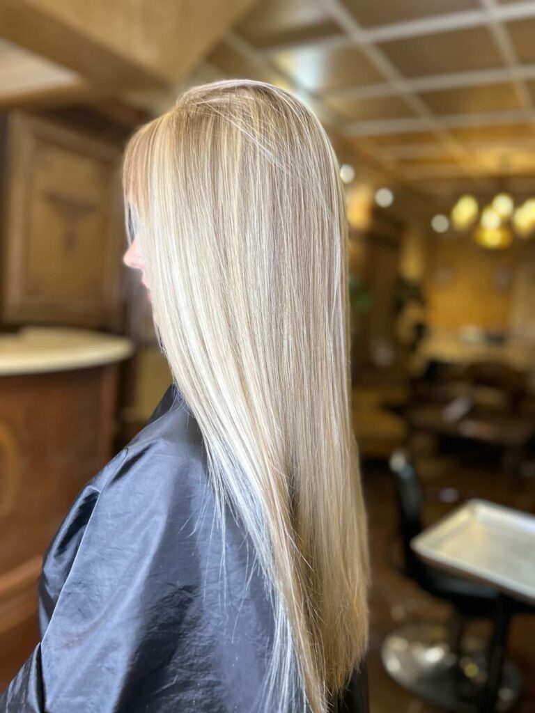 Long blonde balayage